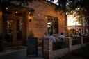 Restaurant at golden hour