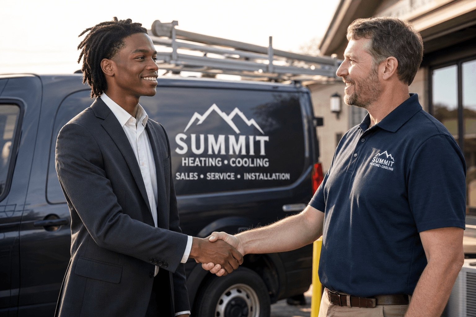 Founder in the field with a local business